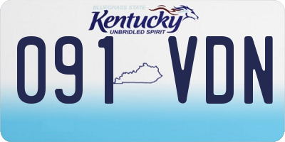 KY license plate 091VDN