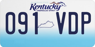 KY license plate 091VDP