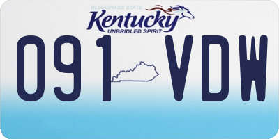 KY license plate 091VDW