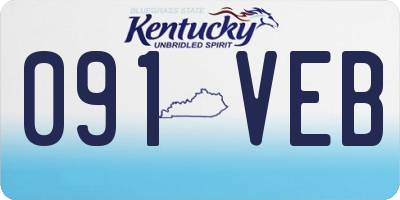 KY license plate 091VEB
