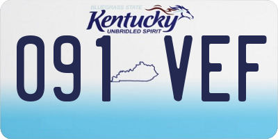 KY license plate 091VEF