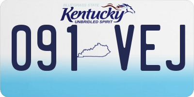 KY license plate 091VEJ