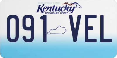KY license plate 091VEL