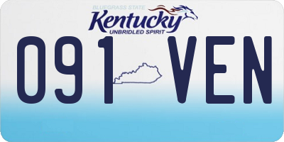 KY license plate 091VEN