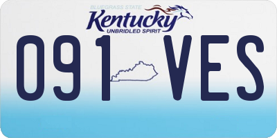 KY license plate 091VES