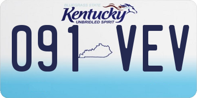 KY license plate 091VEV
