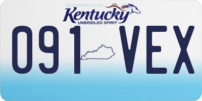 KY license plate 091VEX