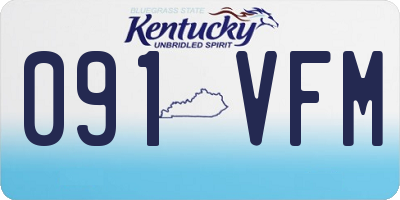 KY license plate 091VFM