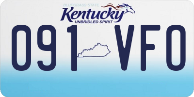 KY license plate 091VFO