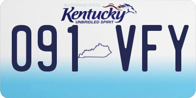 KY license plate 091VFY