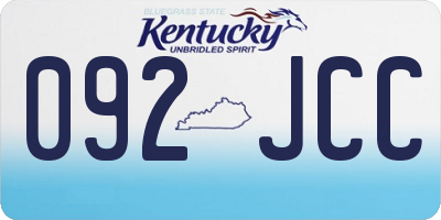 KY license plate 092JCC