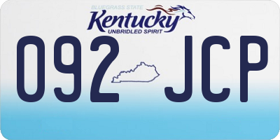 KY license plate 092JCP