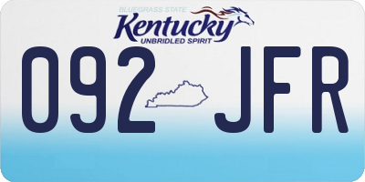 KY license plate 092JFR