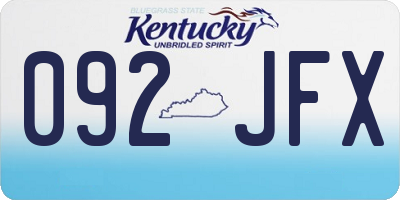 KY license plate 092JFX