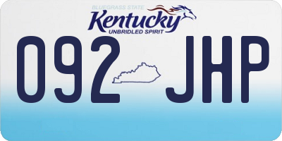 KY license plate 092JHP