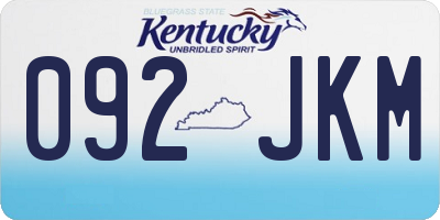 KY license plate 092JKM