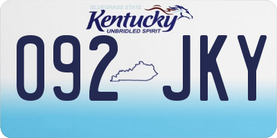 KY license plate 092JKY