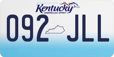 KY license plate 092JLL