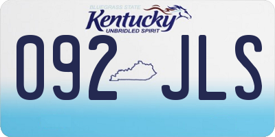 KY license plate 092JLS