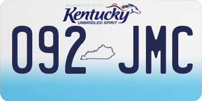 KY license plate 092JMC