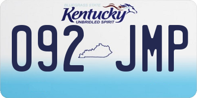 KY license plate 092JMP