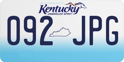 KY license plate 092JPG