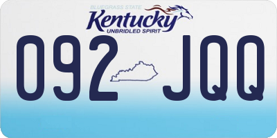KY license plate 092JQQ