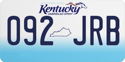 KY license plate 092JRB