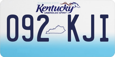 KY license plate 092KJI