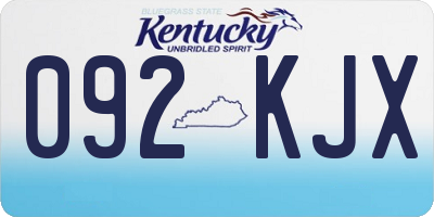 KY license plate 092KJX