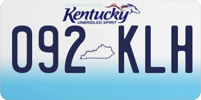 KY license plate 092KLH