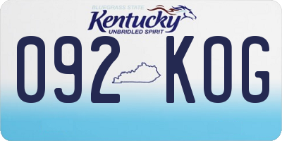 KY license plate 092KOG