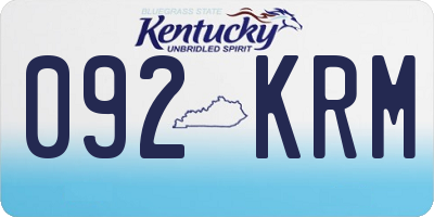 KY license plate 092KRM