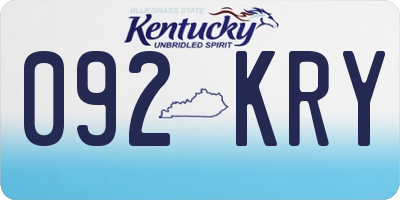 KY license plate 092KRY