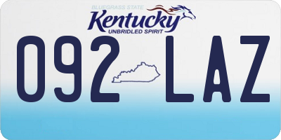 KY license plate 092LAZ