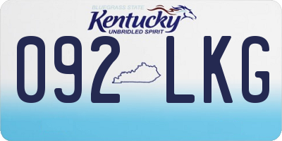 KY license plate 092LKG