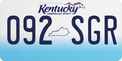 KY license plate 092SGR