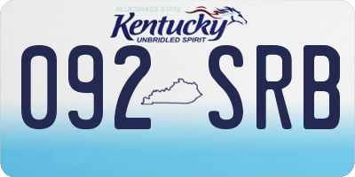 KY license plate 092SRB