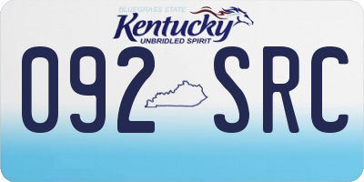 KY license plate 092SRC