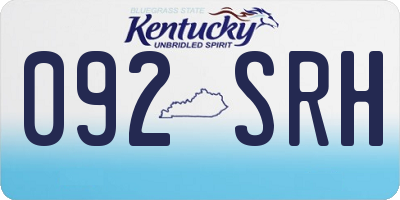 KY license plate 092SRH