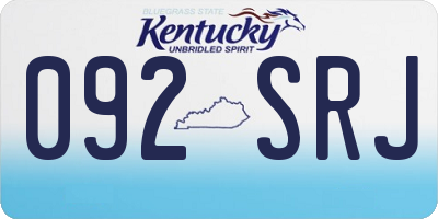 KY license plate 092SRJ
