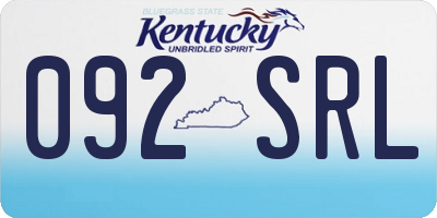 KY license plate 092SRL