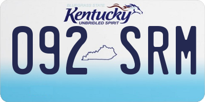 KY license plate 092SRM