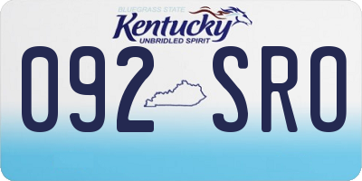 KY license plate 092SRO