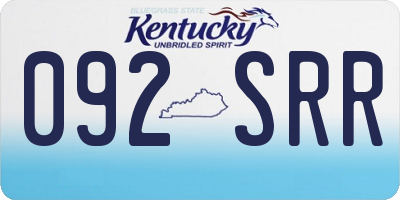 KY license plate 092SRR