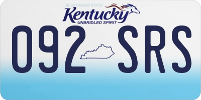 KY license plate 092SRS