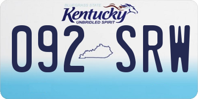 KY license plate 092SRW