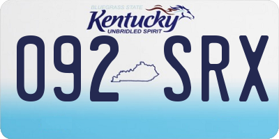 KY license plate 092SRX