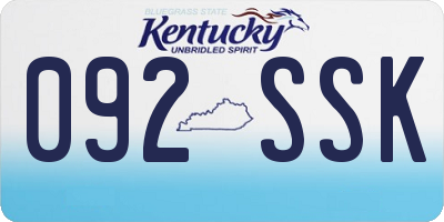 KY license plate 092SSK