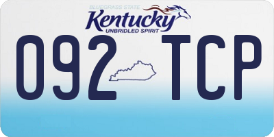 KY license plate 092TCP